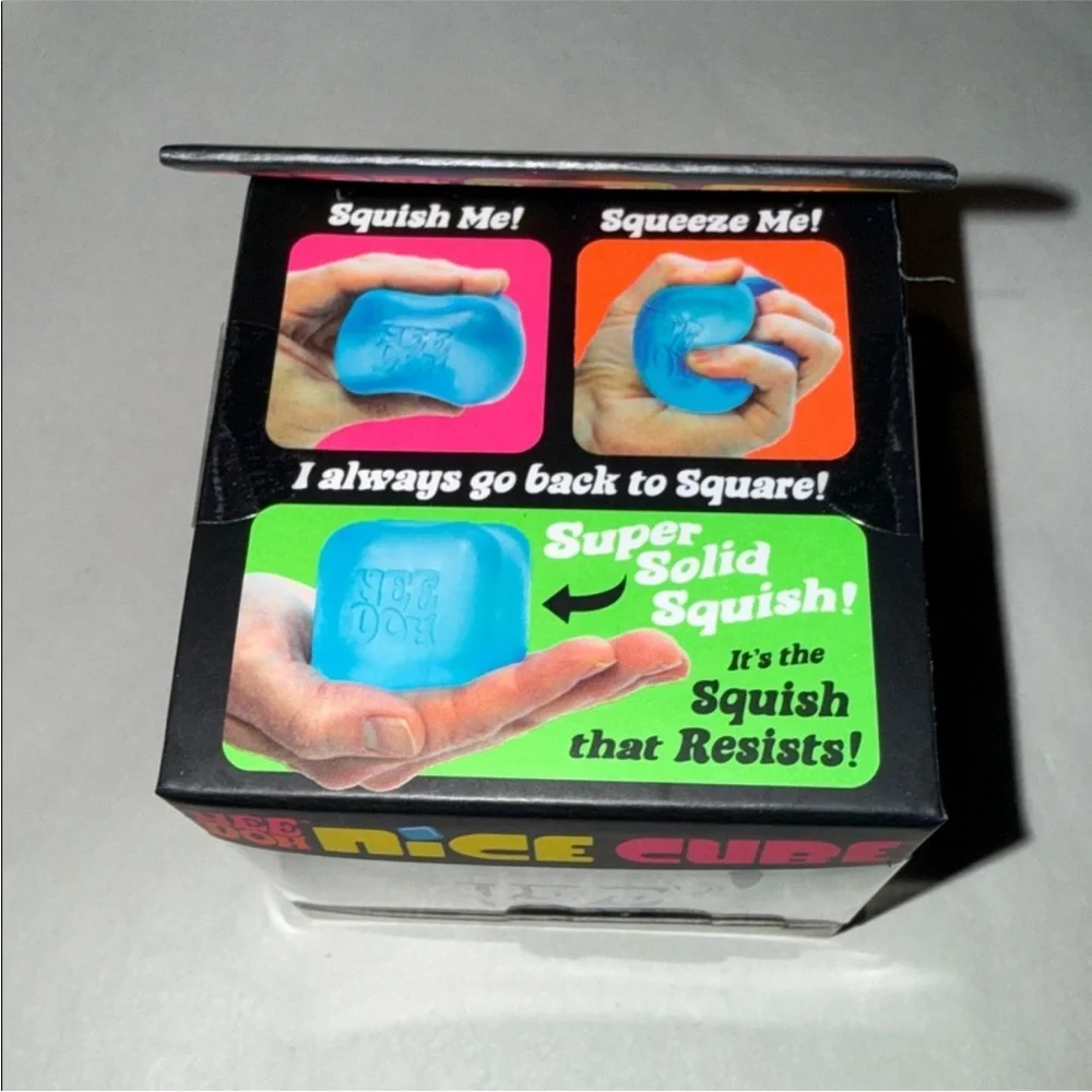 VIRAL RARE* Nice Cube Nee Doh Squishy Toy - blue! - Picture 4 of 6